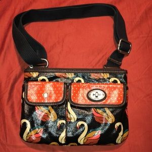 Fossil Swan Keyper bag with matching wallet